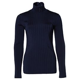 Cuello alto de rib de Nina Ricci en azul oscuro