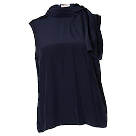 Roksanda Blauer Schal-Effekt-Top