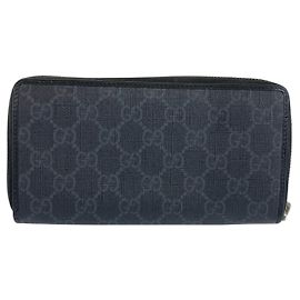 Portafoglio lungo in tela GG Supreme in pelle Gucci