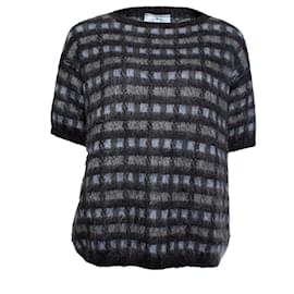 Suéter de mohair Prada com mangas curtas