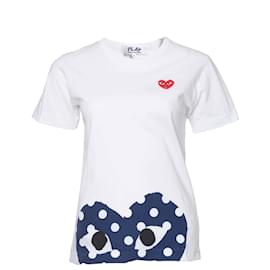 Camiseta blanca Play Comme des Garçons - Comme Des Garcons