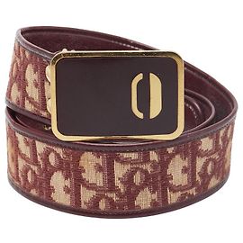 Christian Dior Wide Trotter belt canvas / leather Christian Dior Wide Trotter belt canvas / leather - www  main image 4