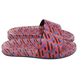 Infradito La Greca in poliuretano multicolore di Versace
