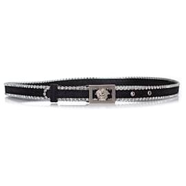 Gianni Versace Canvas Medusa Gürtel mit Strass