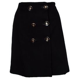Gianni Versace Couture Double buttoned wool skirt