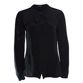 Blusa nera Joseph con fiocco