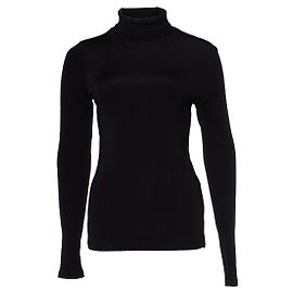 Autre Marque Schwarzer Ripp-Turtleneck von Goldsign
