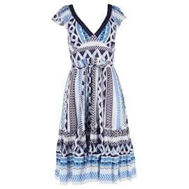 Temperley London bedrucktes Midikleid aus mehrfarbigem Baumwollstoff