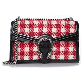 Borsa a quadri in tweed Gucci Dionysus