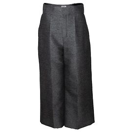 Graue 3/4-Hosen aus Wolle und Seide von Lanvin