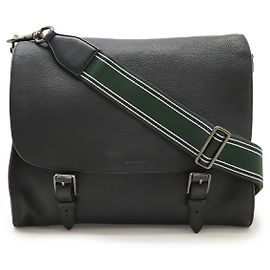 Sac messager en cuir Gucci noir