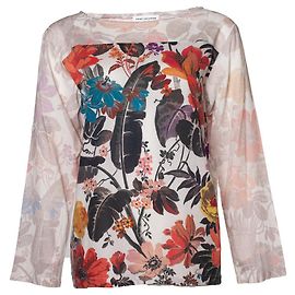 Top floral Dries van Noten con mangas largas