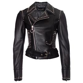 Giacca da motociclista in pelle con borchie Philipp Plein