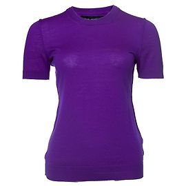 Lila Woll-T-Shirt von Dolce & Gabbana