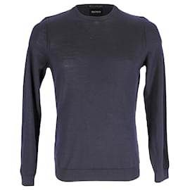 Boss Hugo Boss Pullover aus marineblauer Schurwolle