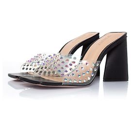 Mule in perspex Schutz con strass
