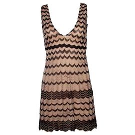 Missoni Zickzackkleid in Beige und Schwarz