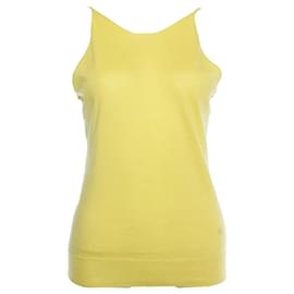Top amarillo de tirantes de Chanel