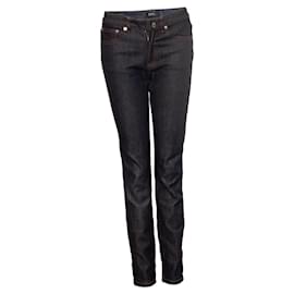 Jeans APC azul con costura naranja - Apc