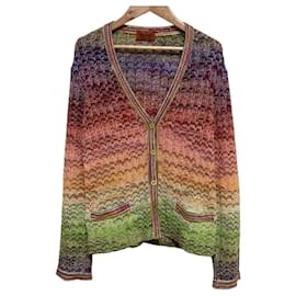 Autre Marque Cárdigan de punto con diseño de chevron degradado Missoni