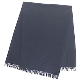 Chal de cachemira azul marino Hermès