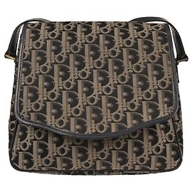 Vintage Trotter Umhängetasche Christian Dior aus Diorissimo-Canvas klein