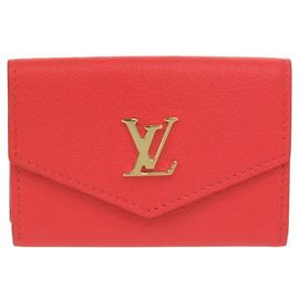 Billetera de cuero rojo Louis Vuitton