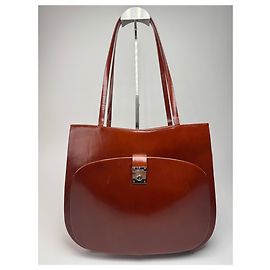 Borsa in pelle vintage Jil Sander marrone