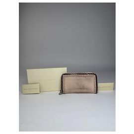 Stella Mc Cartney Vintage Stella McCartney veganes Wildleder Zipper Geldbörse Rosa