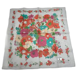 Sciarpa floreale vintage Dior multicolore bianca