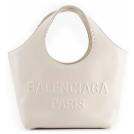 Borsa Tote Mary Kate XS Balenciaga in pelle crema