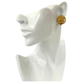 Vintage Mademoiselle Motiv Gold Clip Ohrringe von CHANEL - Chanel