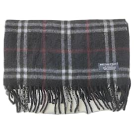 Sciarpa Burberry in cashmere a quadri tartan blu marino