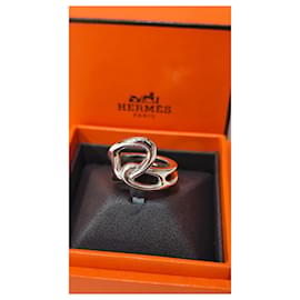 Hermès Punk Ankerkette Ring Silber