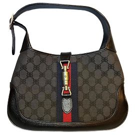 Bolso de mano Jackie Mediano Gucci x Balenciaga Negro Cuero