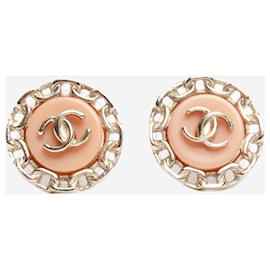 Chanel Orecchini a lobo con catena CC rosa