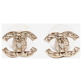 Orecchini ispirati al tweed dorato CC - Chanel