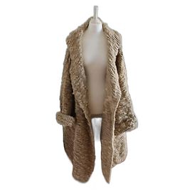 Fuzzi Grande Sciarpa in Maglia Fuzzy Colore Avena