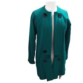 Abrigo verde esmeralda Pierre Cardin París talla 38-40