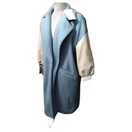 Abrigo Largo Senes Azul Estilo Teddy T36 (Corte Oversize) - Autre Marque