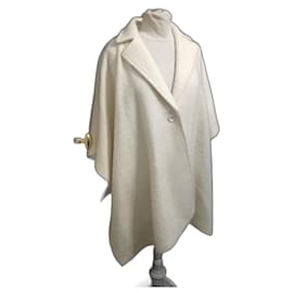 White wool poncho cape coat Sisley size 38 - Autre Marque