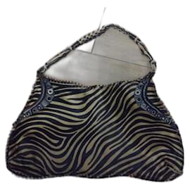 Borsa a Mano Maliparmi Zebra e Pelle
