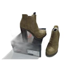 neue khaki Wildleder Stiefeletten Größe 39 - Free Lance