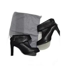 botines de cuero negro Stéphane Kelian con tacón talla 39