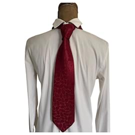 Cravatta Kenzo Uomo Bordeaux con Motivo Cachemire – 100% Seta