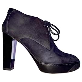 Botines de Plataforma de Ante con Cordones - Hogan