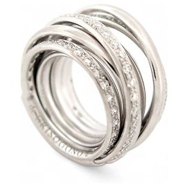 de Grisogono ANELLO GRISOGONO ALLEGRA IN ORO BIANCO 18K 32G TAGLIA 48 68 DIAMANTI 2CT