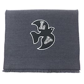 Stola grigia 100% lana Louis Vuitton