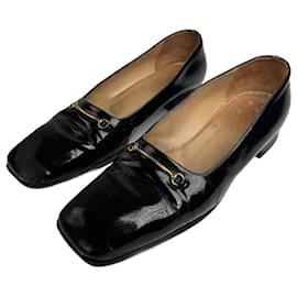 Vintage Gucci Lackleder-Pumps Schwarz 39