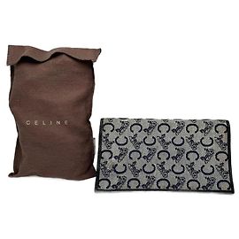 Céline Porta tarjetas ID Monograma Macadam Vintage Celine Azul Marino Gris